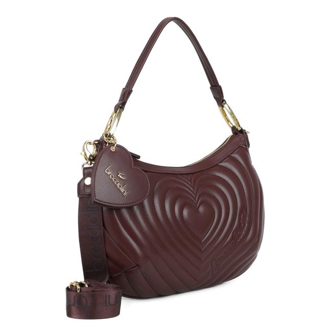 Braccialini Borsa a spalla Beth Matelassé Bordeaux - 2