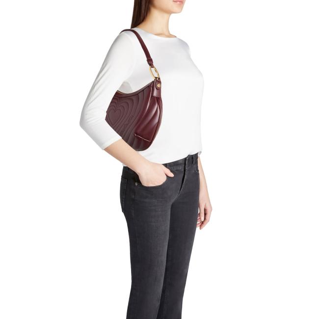 Braccialini Borsa a spalla Beth Matelassé Bordeaux - 5