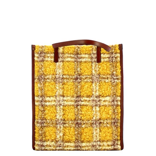 The Bridge Shopping Bag Mirra Wow Check Mais Marrone - 3