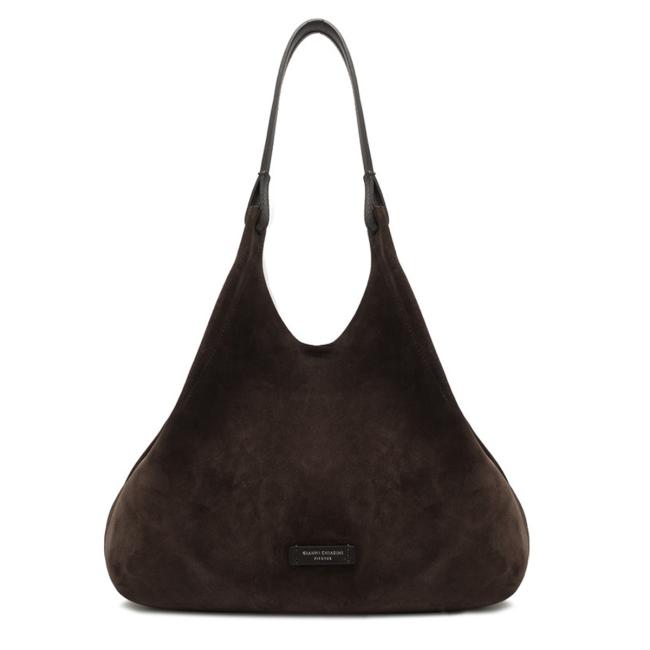 Gianni Chiarini Borsa a spalla Dua in camoscio Moka - 1