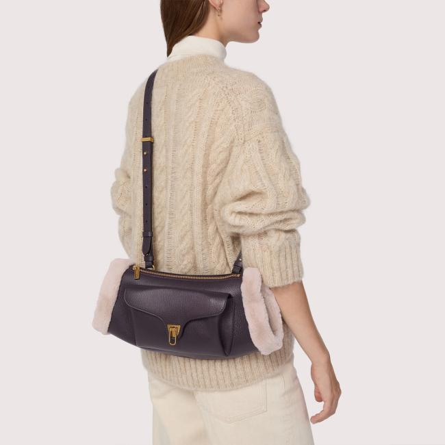 Coccinelle Borsa a tracolla Beat Artic Prune Natural - 5