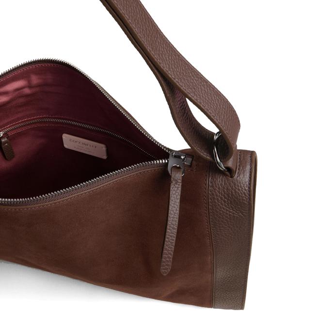 Coccinelle Borsa a mano Elinor Suede Bicolor Brunette Brunette - 4