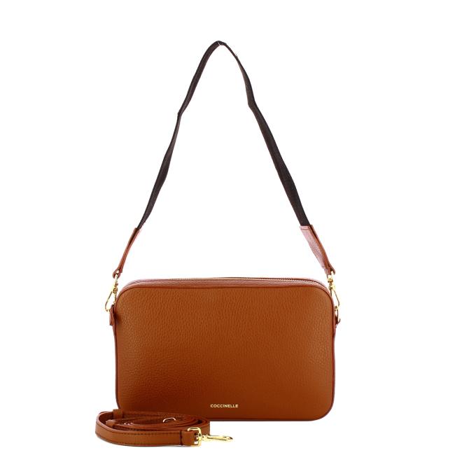 Coccinelle Tebe Cognac Mini Shoulder Bag - 4