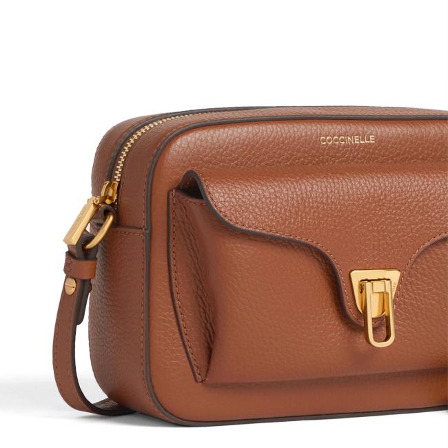 Coccinelle Beat Soft Small Cognac Camera Bag - 3