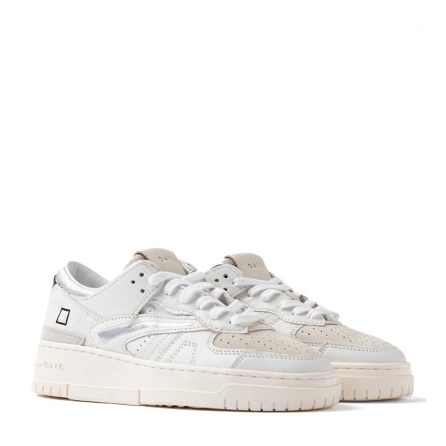 D.A.T.E. Sneakers Torneo Shiny White Silver - 2