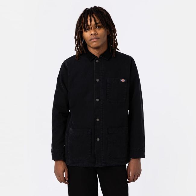 Dickies Giacca Duck Canvas Chore Washed Black - 1