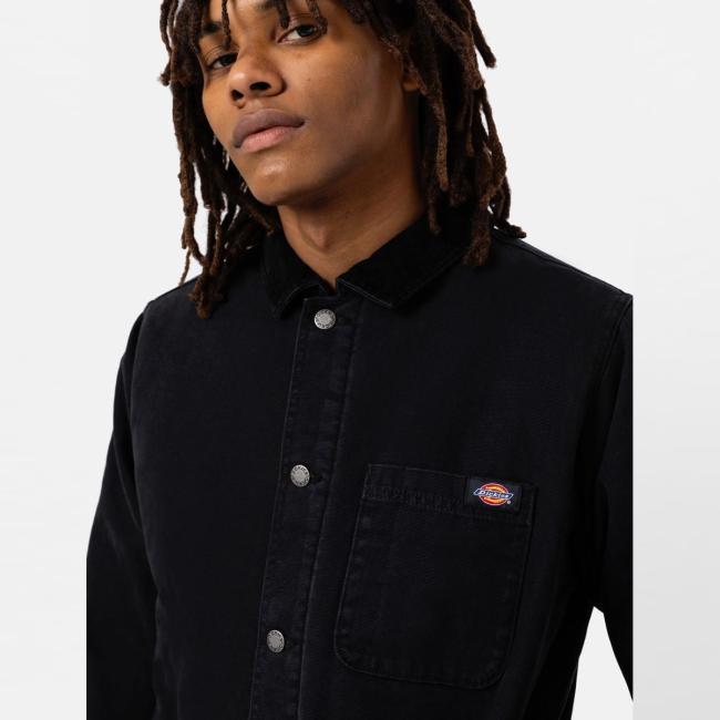 Dickies Giacca Duck Canvas Chore Washed Black - 7