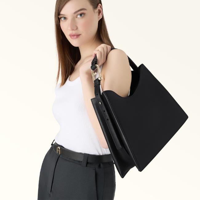 Furla Hobo Bag Nuvola L Nero - 7