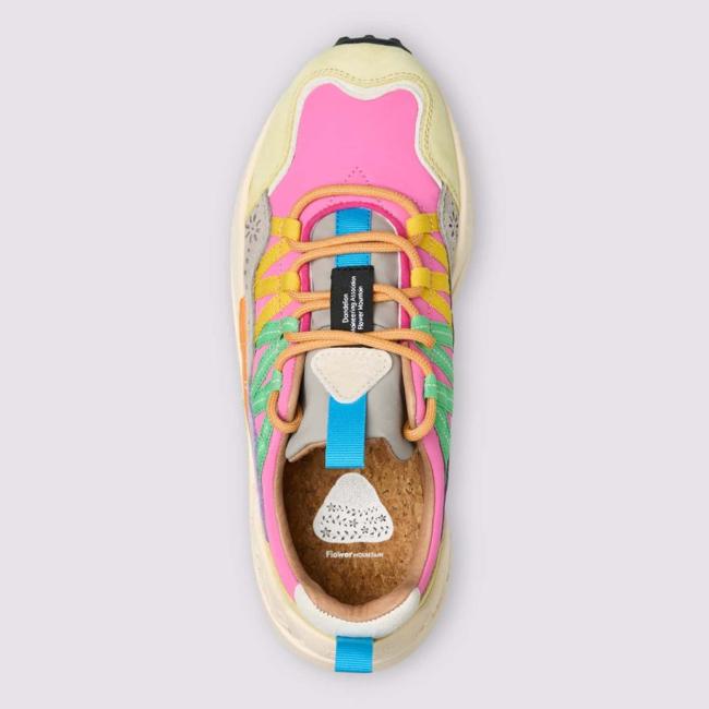 Flower Mountain Sneakers Donna Washi Light Green Salmon Azure - 3