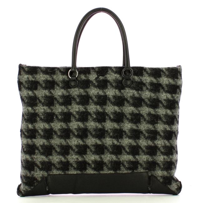 Gabs Borsa Aretha L Tessuto Nappa Nero Grigio - 1