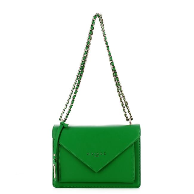 Gaëlle Borsa a spalla in similpelle liscia Verde - 1