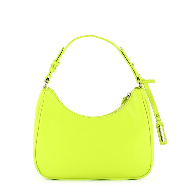 Gaëlle Hob Bag in similpelle liscia Verde Cedro - 3