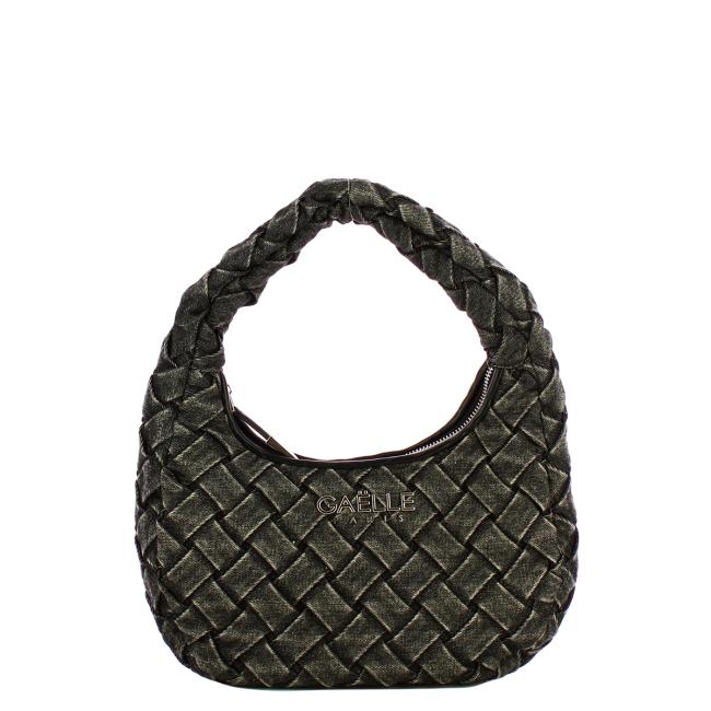Gaëlle Maxi Hobo bag Denim Plissé Nero - 1
