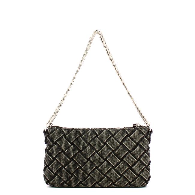 Gaëlle Mini Pochette Denim Plissé Nero - 3