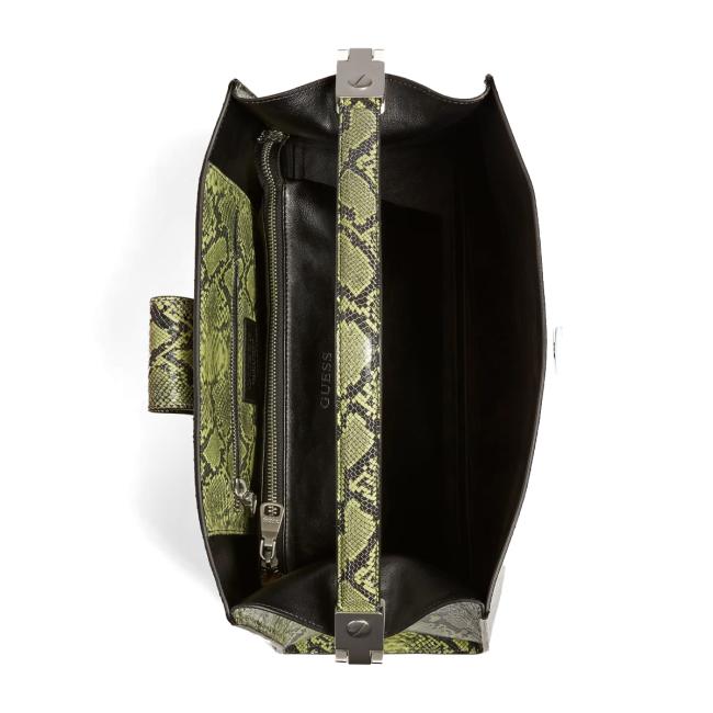 Guess Borsa a mano Monia in pelle pitonata Sage Green - 4