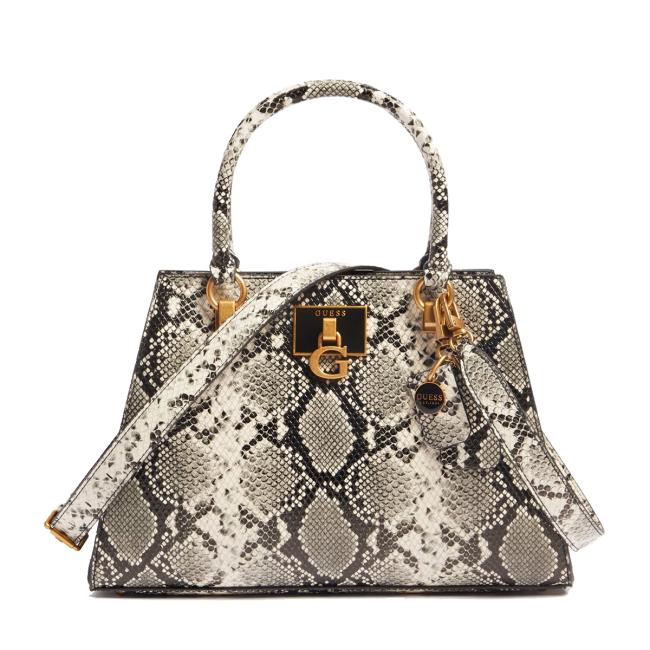 Guess Borsa a mano Stephi Pitone Black White - 1