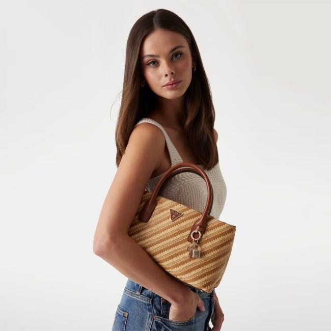 Guess Borsa a mano Simona Natural Cognac - 3