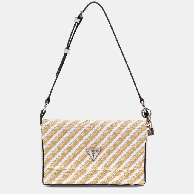 Guess Borsa a spalla Simona Natural White - 1