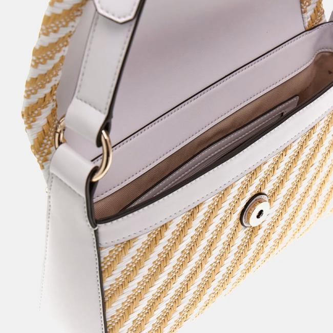 Guess Borsa a spalla Simona Natural White - 3