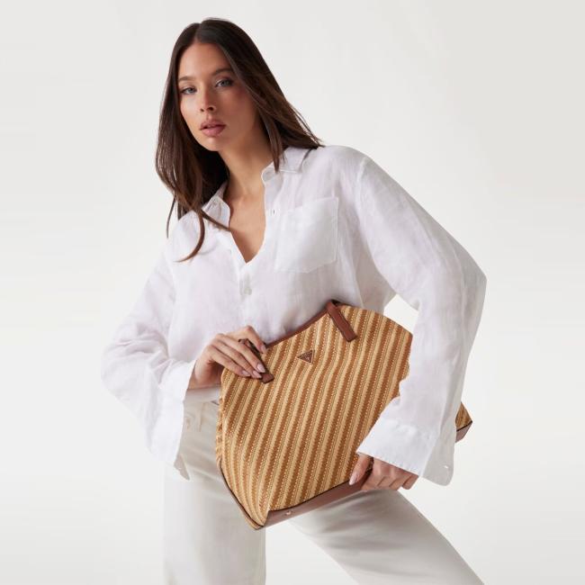 Guess Vikki II Natural Cognac Shopper - 2