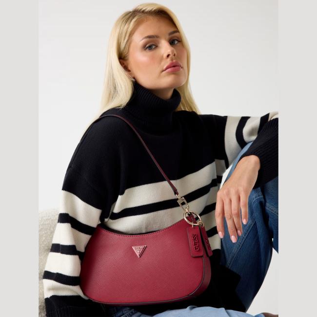 Guess Sottospalla Noelle II in saffiano Garnet - 5