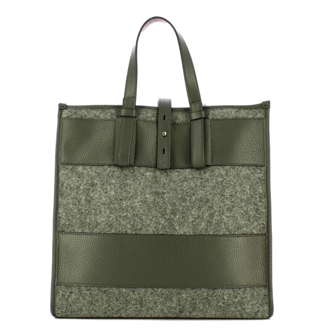 Iuntoo Shopper Grande Caldo Essenziale Grigio Lana Cotta Grigio - 3
