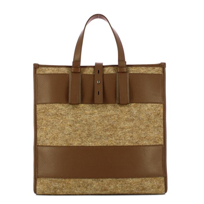 Iuntoo Shopper Grande Caldo Essenziale Fango Lana Cotta Fango - 3