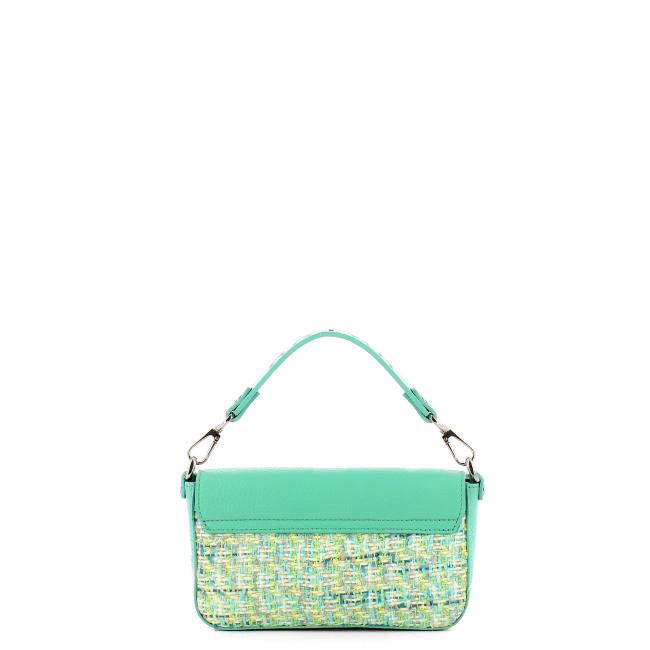 Iuntoo Mini Borsa a mano Essenziale Tweed Azzurro - 3
