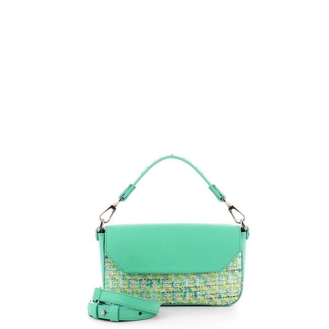 Iuntoo Mini Borsa a mano Essenziale Tweed Azzurro - 4