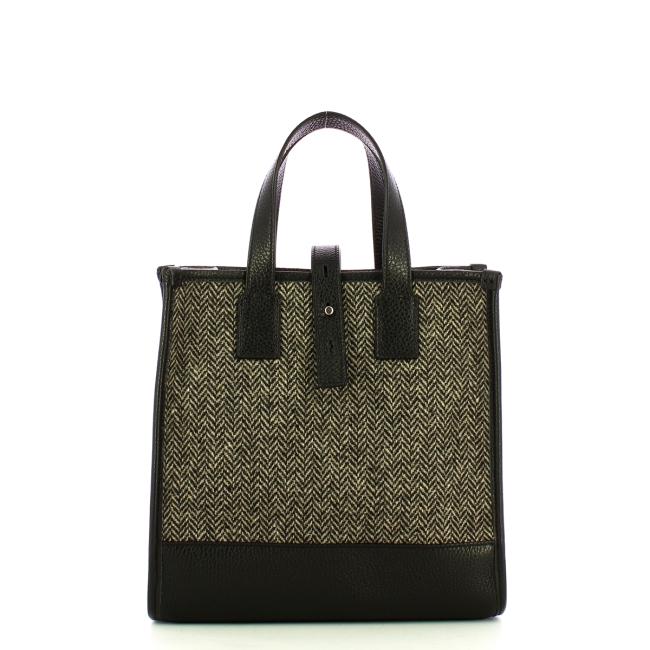 Iuntoo New Tote Piccola Nero + Spigato Nero - 3