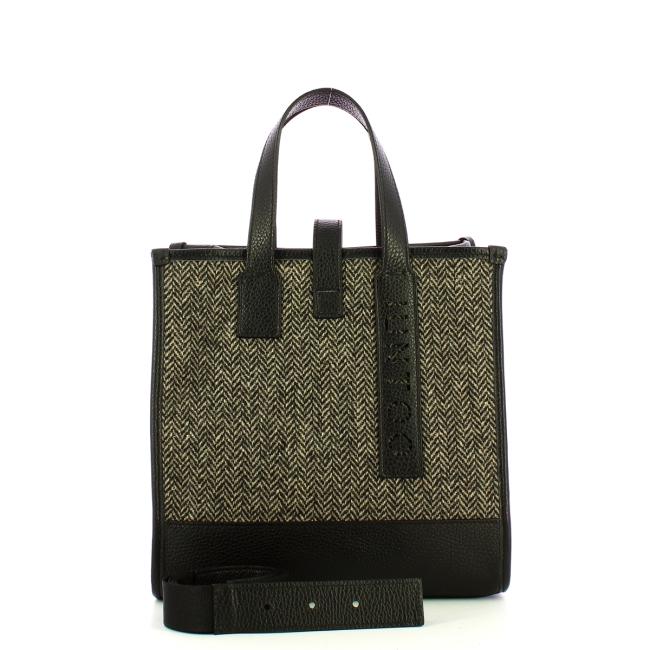 Iuntoo New Tote Piccola Nero + Spigato Nero - 4