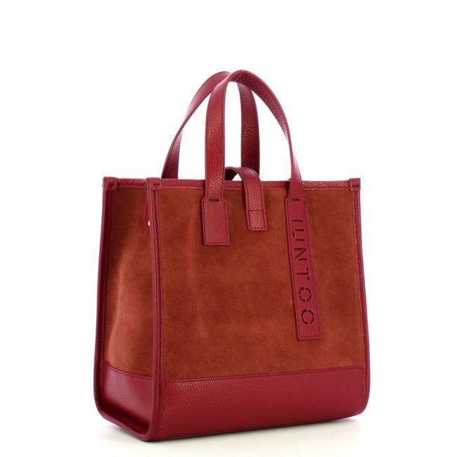 Iuntoo New Tote Piccola Bordeaux + Camoscio Bordeaux - 2