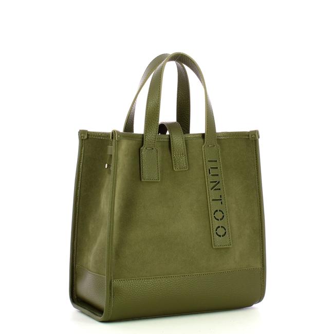 Iuntoo New Tote Piccola Verde + Camoscio Verde - 2