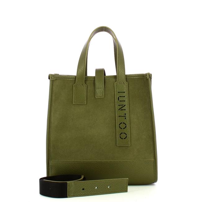 Iuntoo New Tote Piccola Verde + Camoscio Verde - 4
