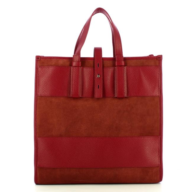 Iuntoo New Tote Grande Bordeaux + Camoscio Bordeaux - 3