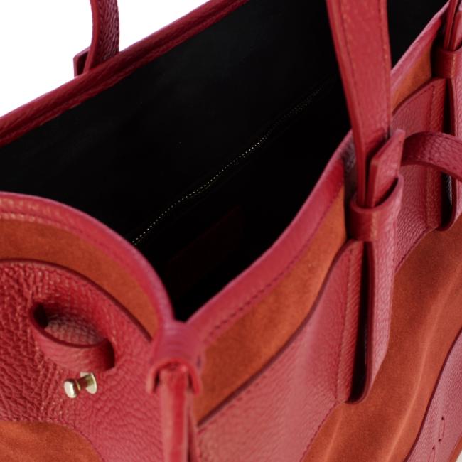 Iuntoo New Tote Grande Bordeaux + Camoscio Bordeaux - 5