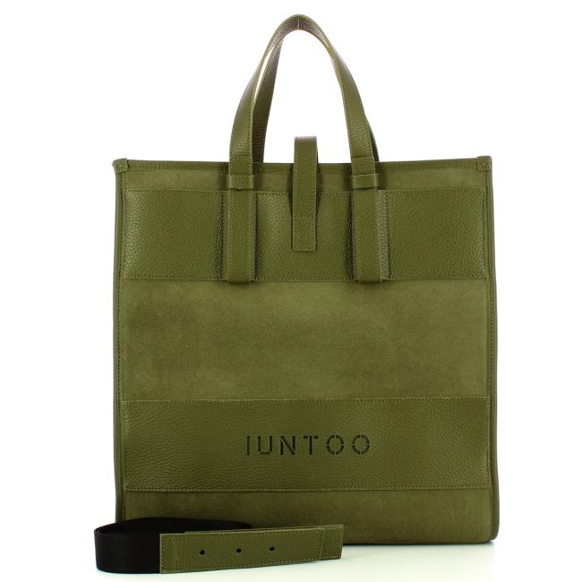 Iuntoo New Tote Grande Verde + Camoscio Verde - 4