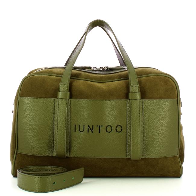 Iuntoo Bauletto Grande Camoscio Verde - 4