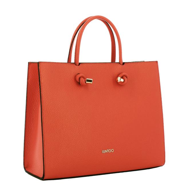 Iuntoo Borsa a mano Grande Nodo Armonia Arancio - 2