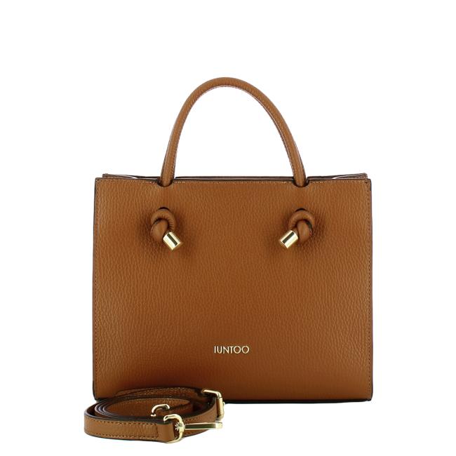 Iuntoo Borsa a mano Piccola Nodo Armonia Cuoio - 4
