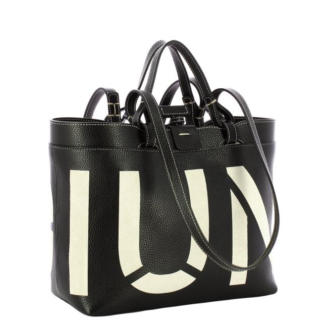 Iuntoo Shopping Sibilla Piccola Logo Nero+Panna - 2