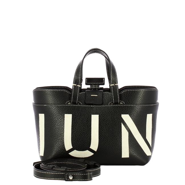 Iuntoo Shopping Sibilla Mini Logo Nero+Panna - 4