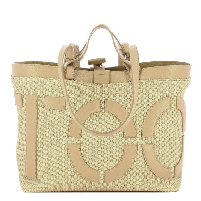 Iuntoo Shopping Sibilla Media Logo Raffia Naturale+Cammello - 3