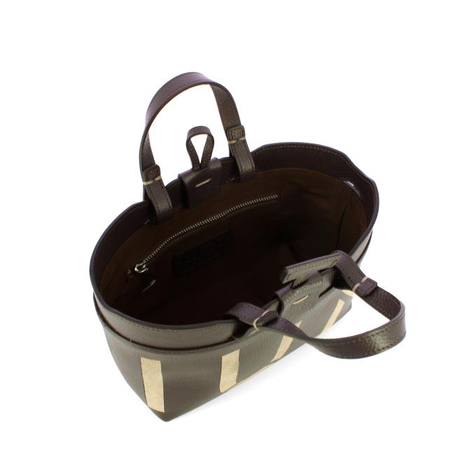 Iuntoo Shopping Sibilla Mini Intarsio Cioccolato Taupe - 5