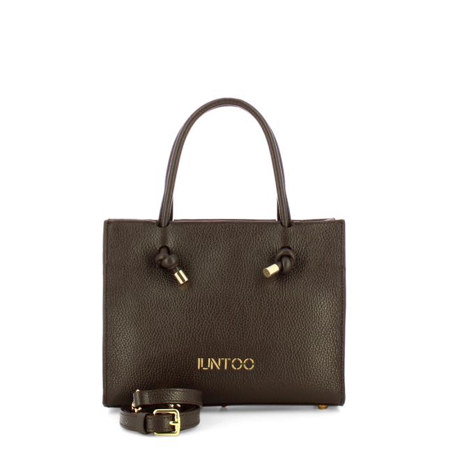 Iuntoo Borsa a mano Piccola Nodo Armonia Cioccolato - 4