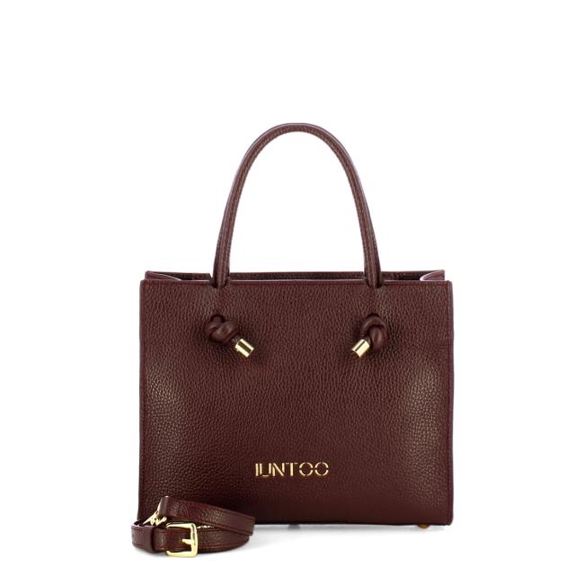 Iuntoo Borsa a mano Piccola Nodo Armonia Bordeaux - 4
