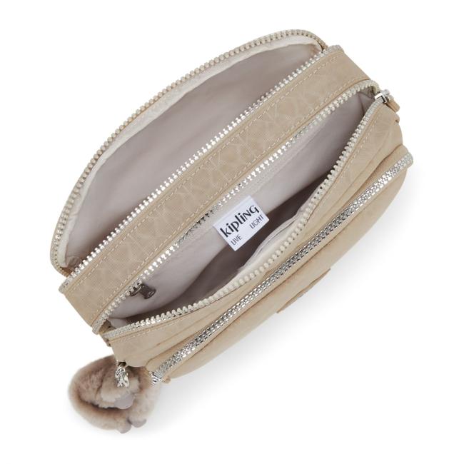 Kipling Tracollina Abanu M Zip Glorious Beige Silver - 4