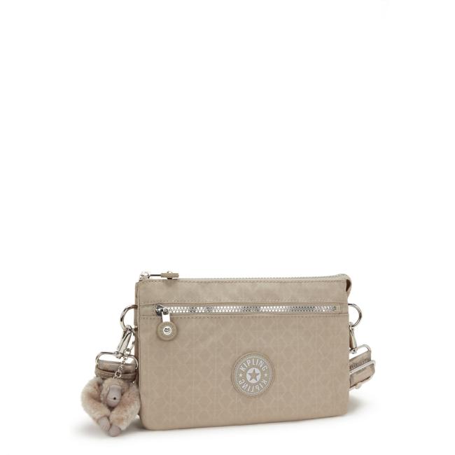 Kipling Tracolla Riri Zip Glorious Beige Silver - 5