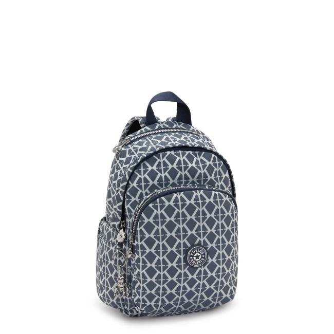 Kipling Zainetto Delia Mini Navy Sign Jacquard - 2