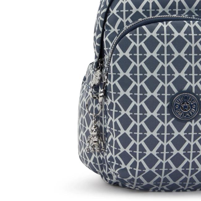 Kipling Zainetto Delia Mini Navy Sign Jacquard - 4